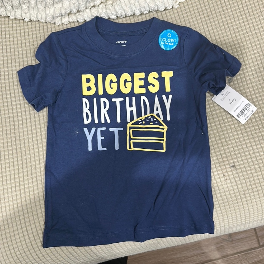 Birthday shirt that glows in the dark.